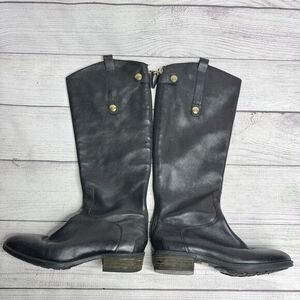 Sam Edelman Tall Black Leather‎ Penny Riding Boots Equestrian Style Winter Boots